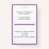 Studentenausweis Abzeichen Ausweis (Rückseite)