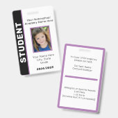 Studentenausweis Abzeichen Ausweis (Vorder- & Rückseite)