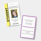 Studentenausweis Abzeichen Ausweis (Vorder- & Rückseite)