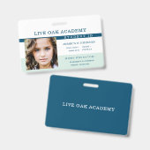 Studentenausweis Abzeichen | Classic Blue Ausweis (Vorder- & Rückseite)