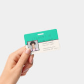 Studentenausweis Abzeichen | Doodles Aquamarin Ausweis (Handheld)