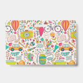 Studentenausweis Abzeichen | Doodles Orange Ausweis (Rückseite)