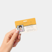 Studentenausweis Abzeichen | Doodles Orange Ausweis (Handheld)