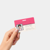 Studentenausweis Abzeichen | Doodles Rosa Ausweis (Handheld)