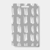 Studentenausweis Abzeichen | Modernes Grau Vertika Ausweis (Rückseite)