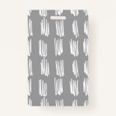 Studentenausweis Abzeichen | Modernes Grau Vertika Ausweis (Rückseite)