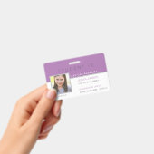 Studentenausweis Abzeichen | Modernes Lila Ausweis (Handheld)