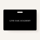 Studentenausweis Abzeichen | Zeitlos schwarz Ausweis (Rückseite)