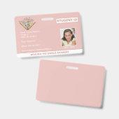 Studentenausweis Buchdesign-Abzeichen Ausweis (Vorder- & Rückseite)