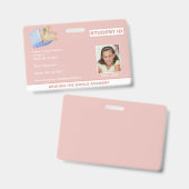 Studentenausweis Buchdesign-Abzeichen Ausweis (Vorder- & Rückseite)