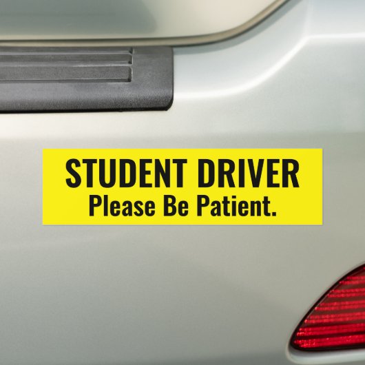 Studentenfahrer: Bitte geduldig sein Autoaufkleber (Auf Auto)