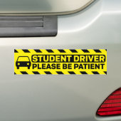 Studentenfahrer Bitte geduldig sein Autoaufkleber (Auf Auto)