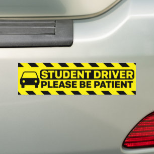 Studentenfahrer Bitte geduldig sein Autoaufkleber