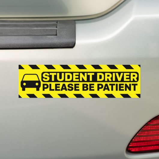 Studentenfahrer Bitte geduldig sein Autoaufkleber (Auf Auto)