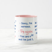 Studentenflirten in Mathematik - Funny Mug Tasse (Zentrum)
