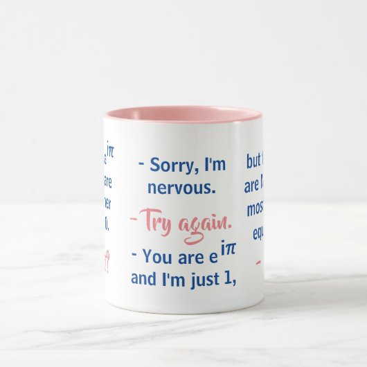 Studentenflirten in Mathematik - Funny Mug Tasse (Zentrum)