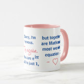 Studentenflirten in Mathematik - Funny Mug Tasse (VorderseiteRechts)