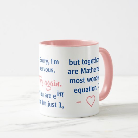 Studentenflirten in Mathematik - Funny Mug Tasse (VorderseiteRechts)