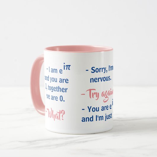Studentenflirten in Mathematik - Funny Mug Tasse (Vorderseite Links)