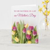 Studentenfloralmutter im Gesetz Muttertagskarte Karte (Gelbe Blume)