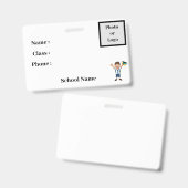 Studentenidentitäts-Abzeichen Ausweis (Vorder- & Rückseite)