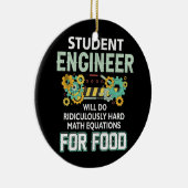 Studenteningenieur lächerlich harte Mathematik Gle Keramik Ornament (Rechts)