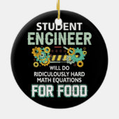 Studenteningenieur lächerlich harte Mathematik Gle Keramik Ornament (Hinten)