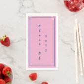 Studentenklasse 2025 Rosa Blau Serviette (Beispiel)