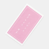 Studentenklasse 2025 Rosa Weiß Serviette (Ecke)