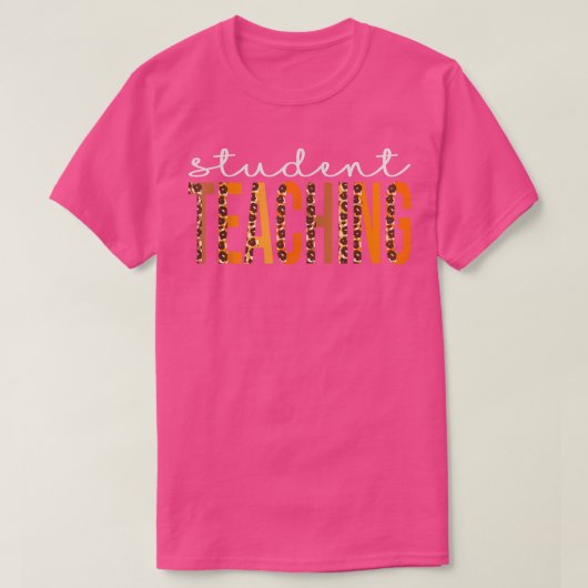 Studentenleopard Squad Niedlich Herbst Herbst Herb T-Shirt (Design vorne)