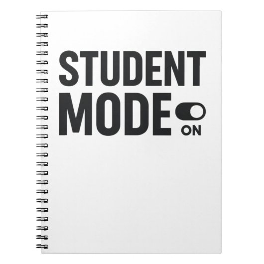 Studentenmodus aktiviert – Lernmotivation Notizblock (Vorderseite)