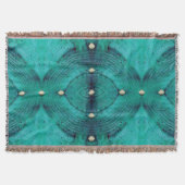 Studentenmuster in Aqua-Blues Decke (Vorderseite)