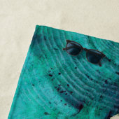Studentenmuster in Aqua-Blues Strandtuch (Beispiel)