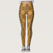 Studentenmuster in goldenen Braun Leggings (Vorderseite)