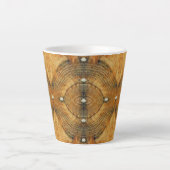 Studentenmuster in goldenen Braun Milchtasse (Vorderseite)