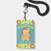 Studentenpass für Girl-Igel Ausweis (Front with Lanyard)