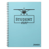 Studentenpilot Cessna Flugzeug Blue Individuelle N Notizblock (Vorderseite)