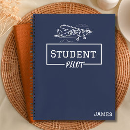 Studentenpilot Cessna Flugzeug Wolken Individuelle Notizblock