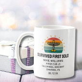 Studentenpilot - erstes Einzelflugzeug Personalisi Kaffeetasse
