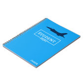 Studentenpilot F-16 Falcon Airplane Blue Custom Notizblock (Linke Seite)