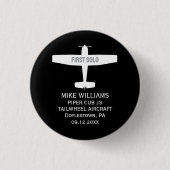 Studentenpilot First Solo Aviation Custom Button (Vorderseite)