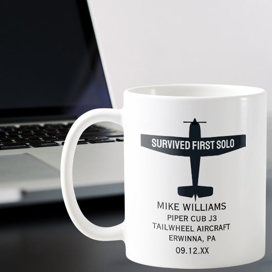 Studentenpilot First Solo Flugzeug Custom Funny Kaffeetasse