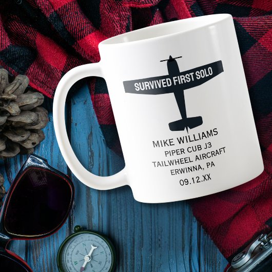 Studentenpilot First Solo Flugzeug Custom Funny Kaffeetasse