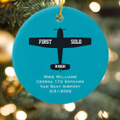 Studentenpilot First Solo Flugzeug Custom XMAS Keramik Ornament