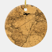 Studentenpilot First Solo Flugzeug Custom XMAS Keramik Ornament (Hinten)