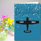 Studentenpilot First Solo Flugzeug Herzlichen Glüc Karte