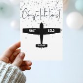 Studentenpilot First Solo Flugzeug Herzlichen Glüc Karte