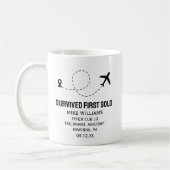 Studentenpilot First Solo Flugzeug mit sonniger Ku Kaffeetasse (Links)