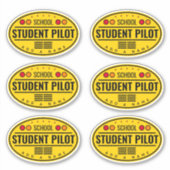 Studentenpilotin mit kundenspezifischen Vinyl-Aufk Aufkleber (Vorderseite)