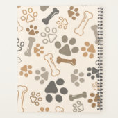 Studentenplaner mit Hundeknochen und Pfoten Planer (Rückseite)